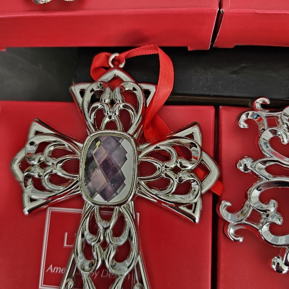 Set Of 6 Lenox Silverplated Ornaments - Picture 5 of 9